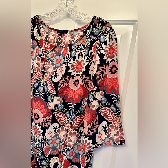 BeBop Floral Mini Dress Size Small – Boho Spring Pink/Blue/Multi - Picture 4 of 6